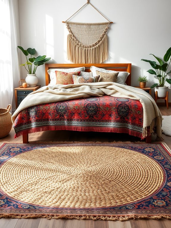 layered rugs for texture