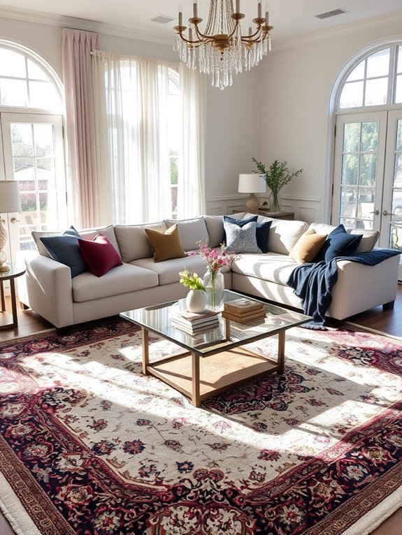 layering rugs for texture