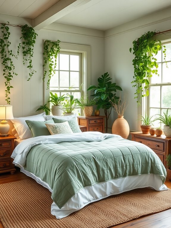 lush plants and decor