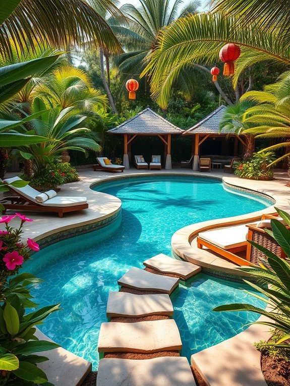 lush tropical landscaping paradise