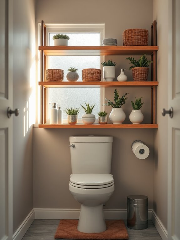 maximize bathroom storage vertically