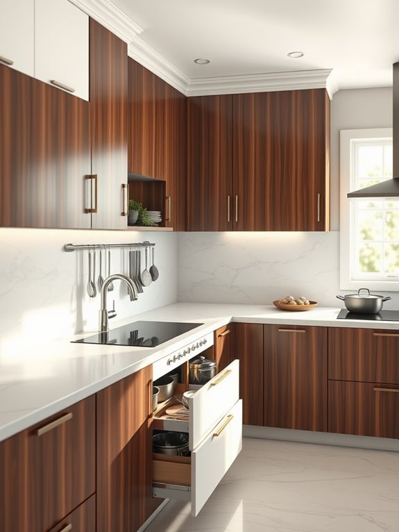 maximize space with corner drawers