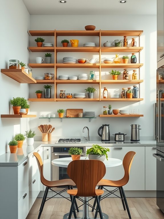 maximize space with shelves