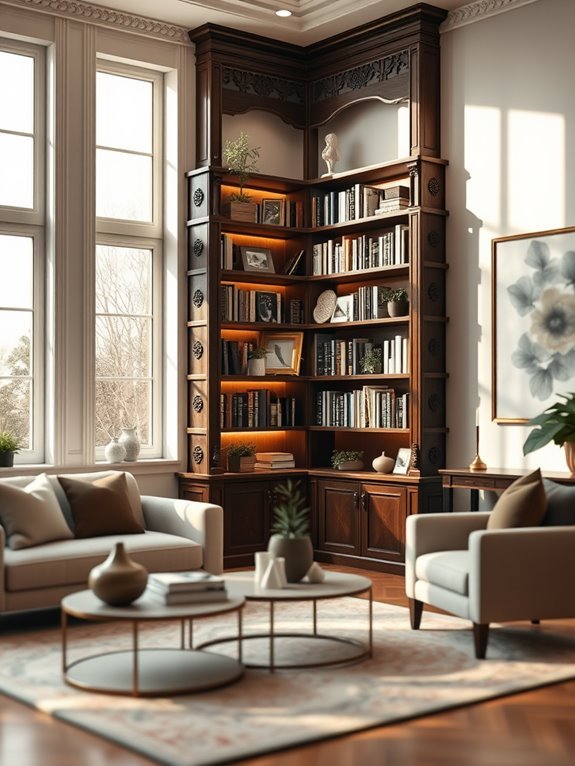 maximize space with shelves