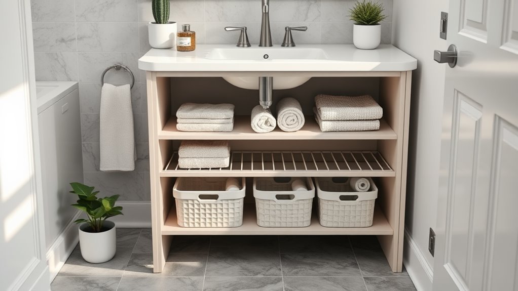 maximizing space beneath sink