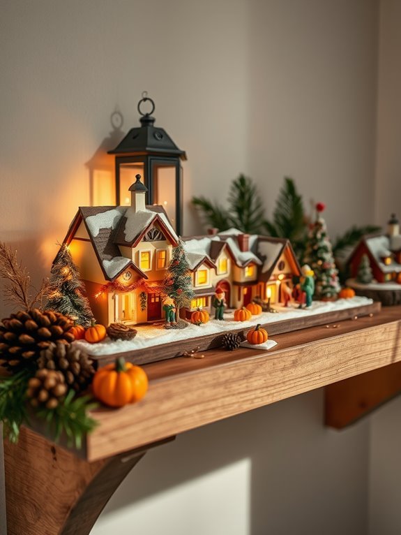miniature village seasonal display