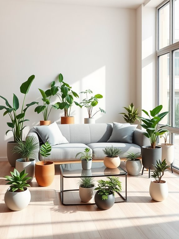 minimalist planters for greenery