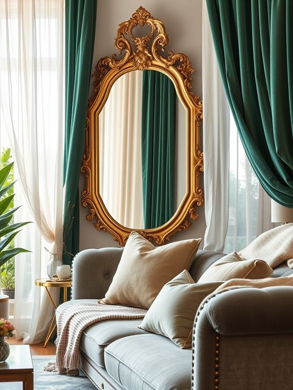 mirrors and fabrics fusion