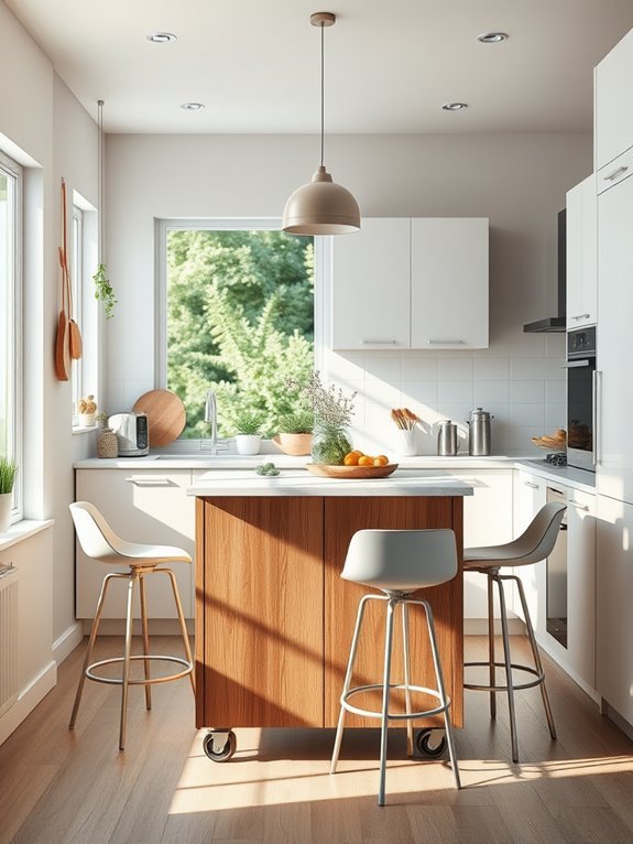 mobile kitchen island addition