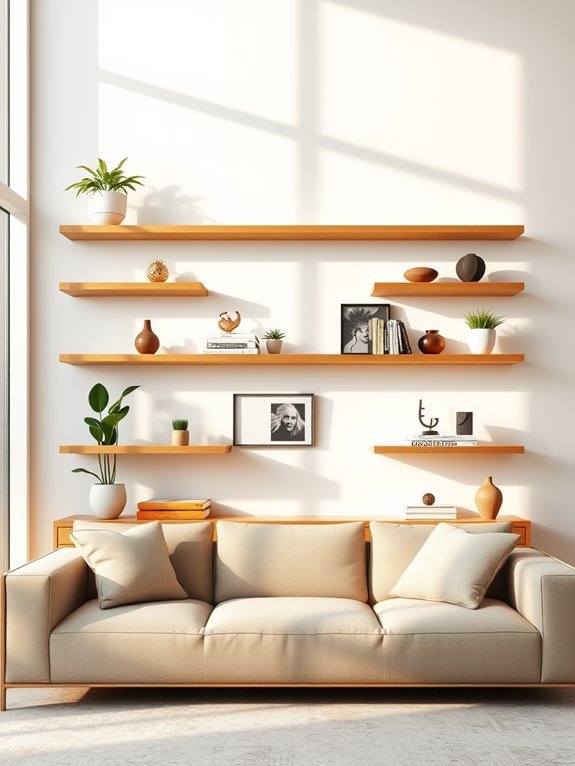modern floating shelf designs