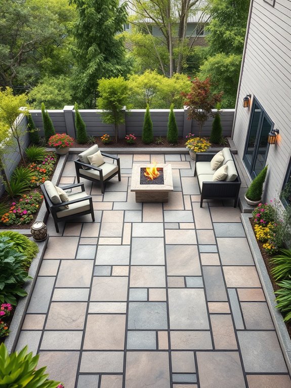 modern stone paving design