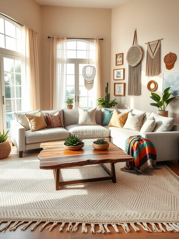 neutral tones with accents