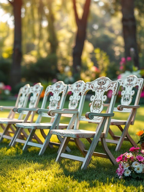 nostalgic vintage folding chairs