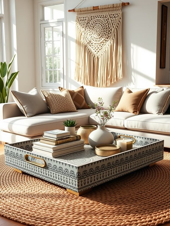 organize with decorative trays