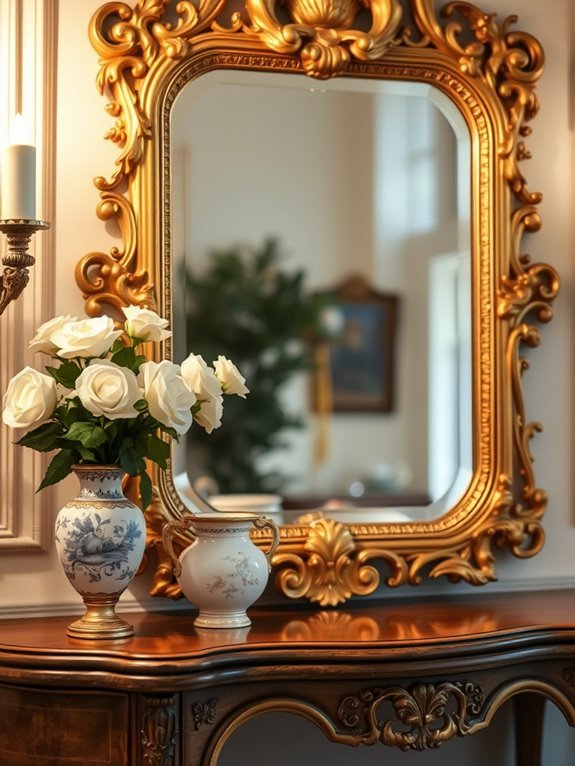 ornate reflective wall decor
