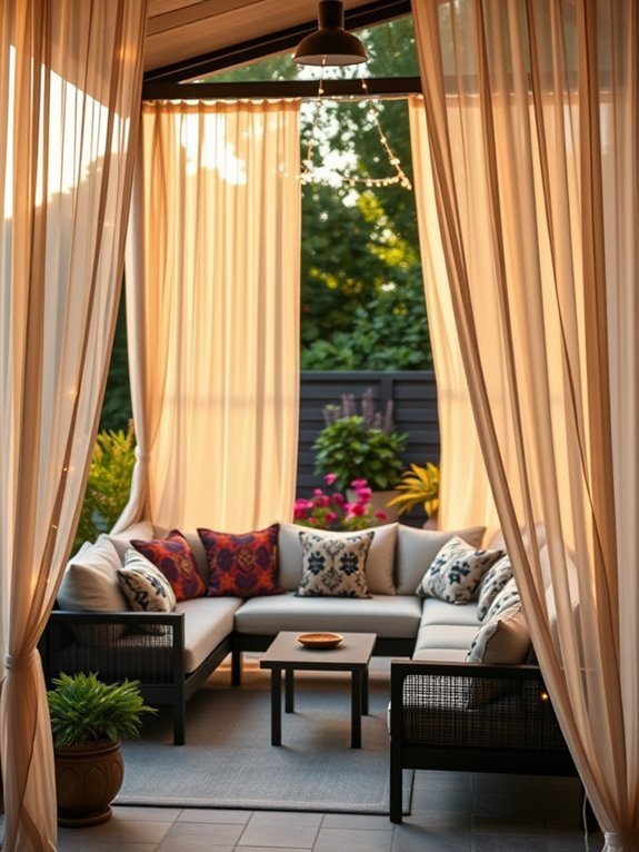 outdoor curtains enhance privacy