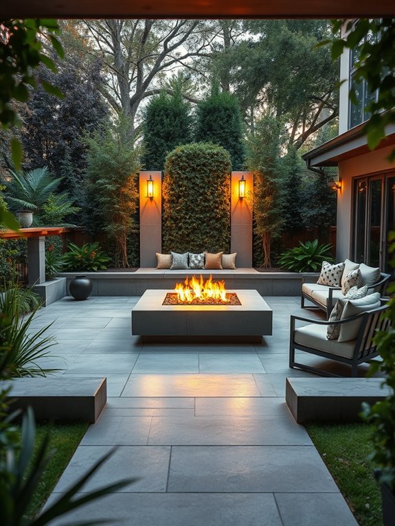 patio featuring fire pit