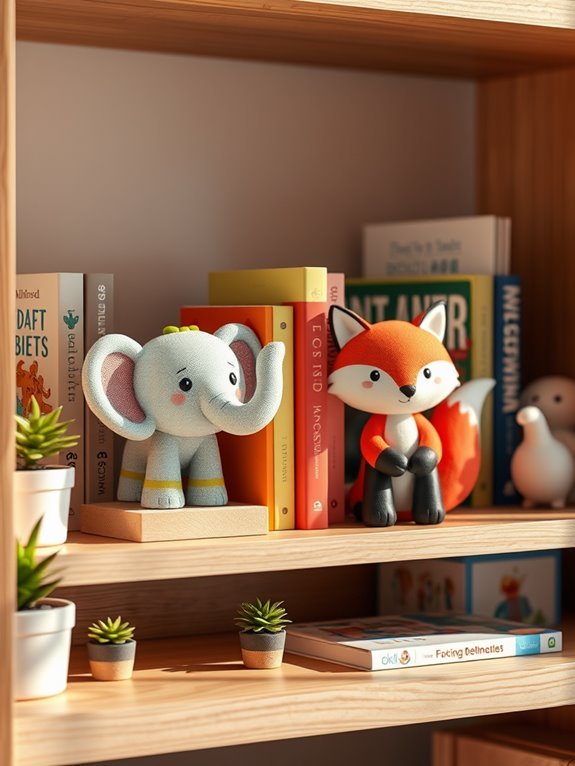 playful decorative book holders