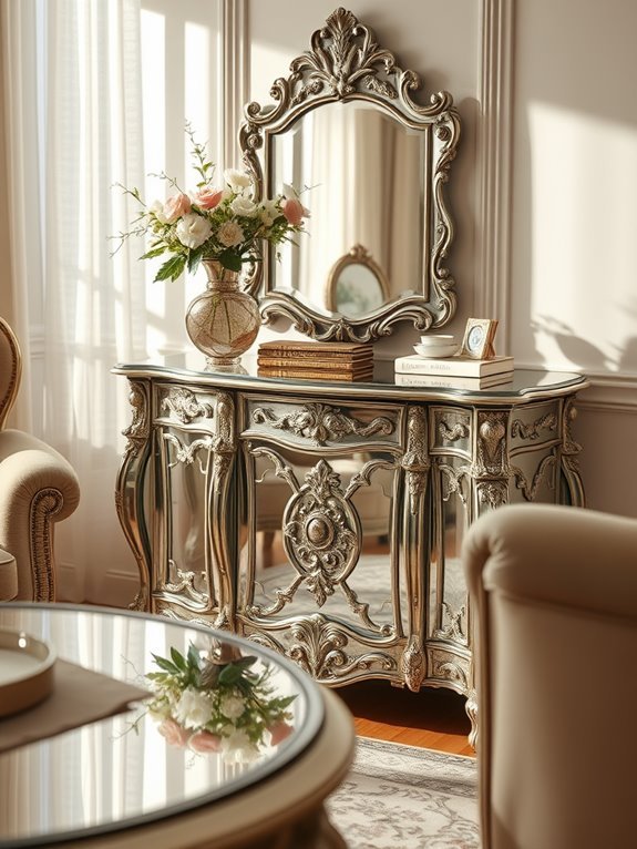 reflective decorative furniture pieces