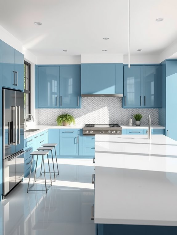 refreshing blue and white