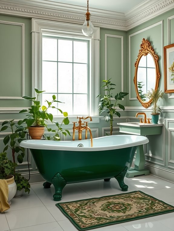 retro emerald bathroom accessories