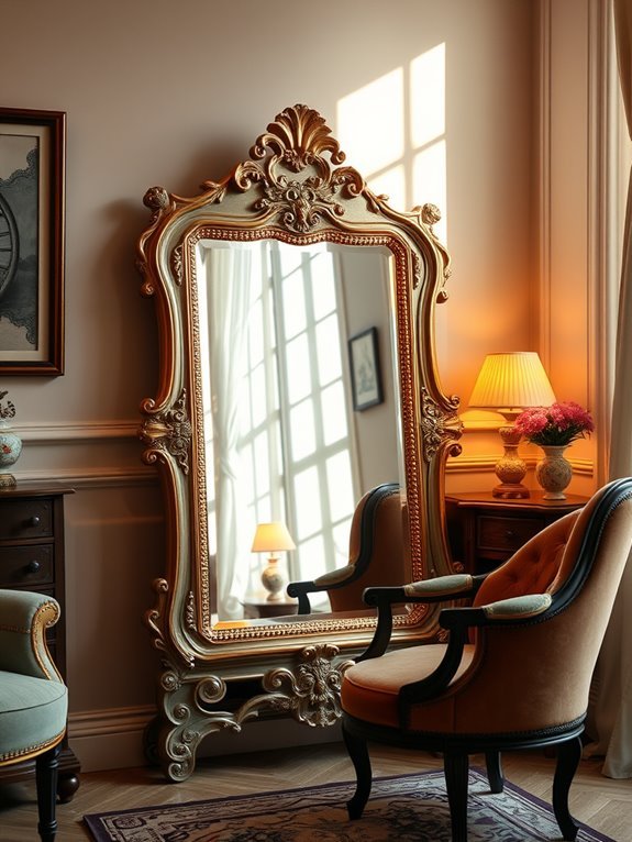retro illuminated vanity mirror