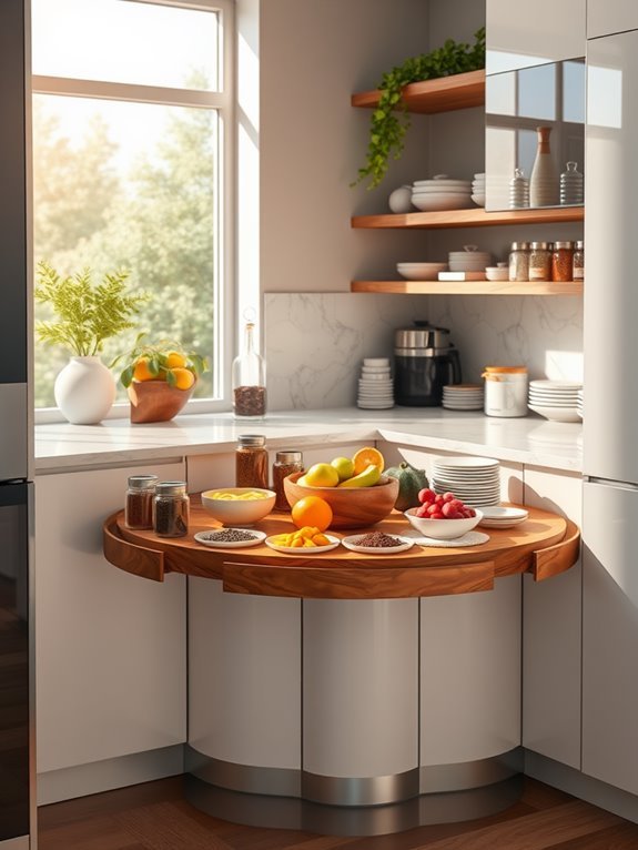 revolving trays for convenience