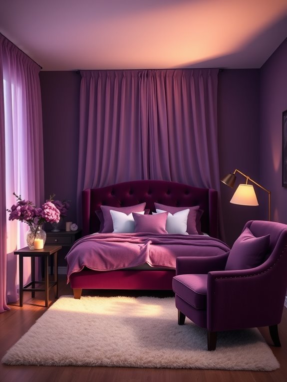 romantic moody purple hues
