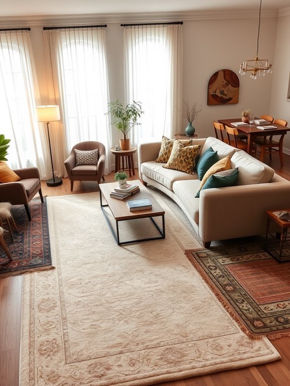 rug defined living spaces