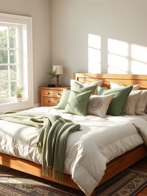 sage green decorative pillows