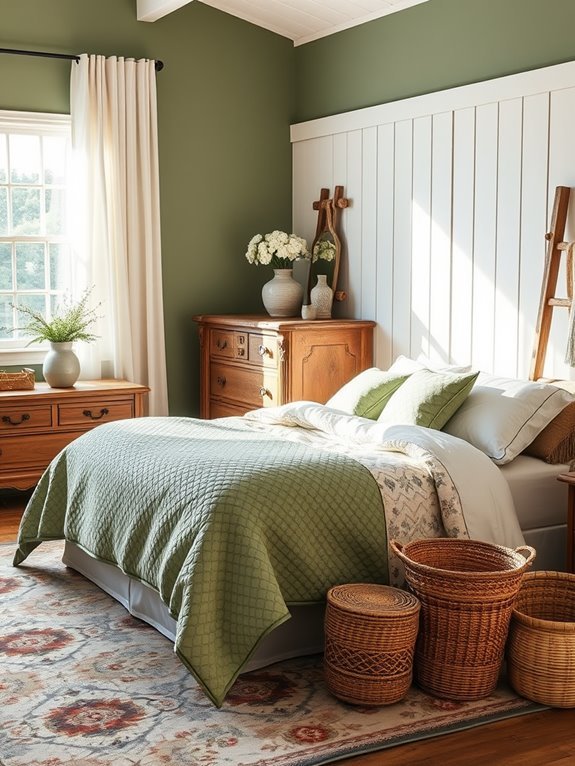 sage green pattern combination