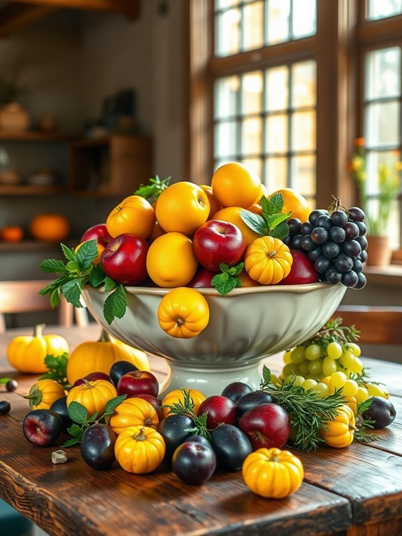 seasonal fruits for decoration
