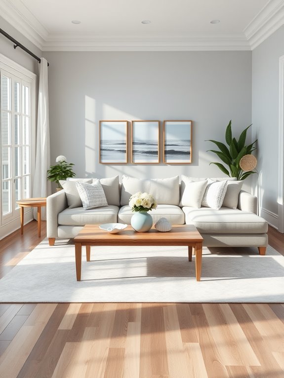 serene light gray walls