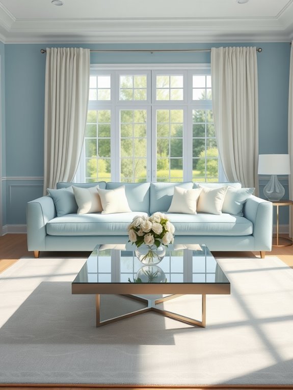 serene sky blue ambiance