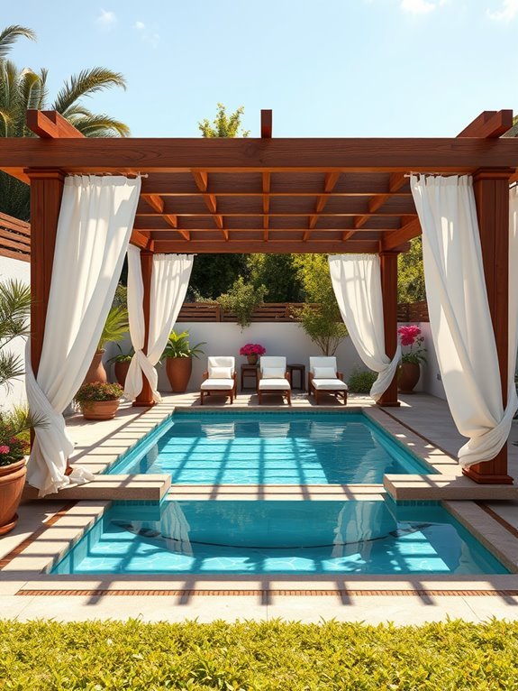 shaded plunge pool oasis