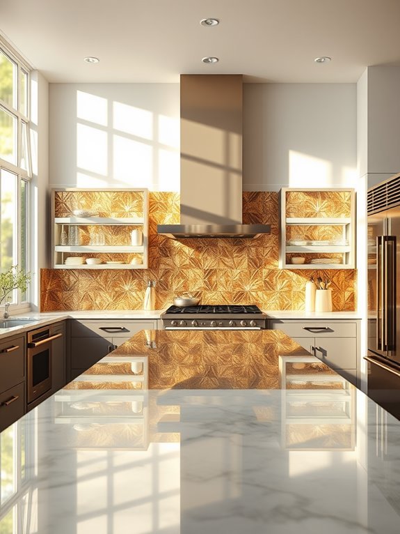 shiny decorative metal elements