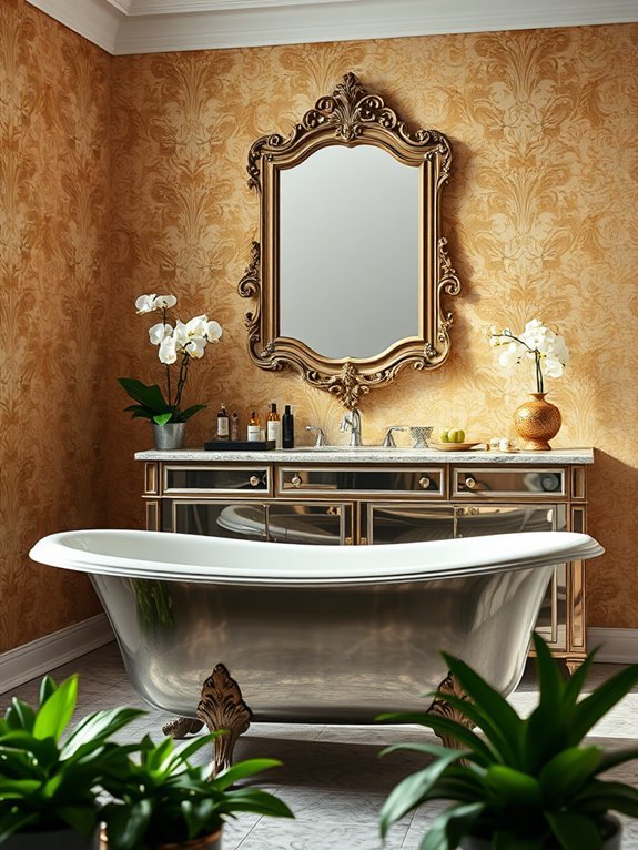 shiny decorative metal features