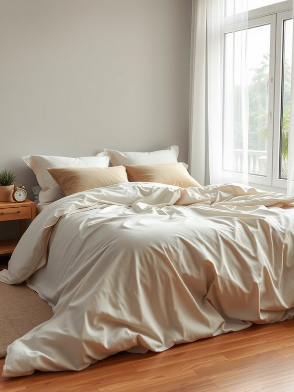 simplistic and elegant bedding
