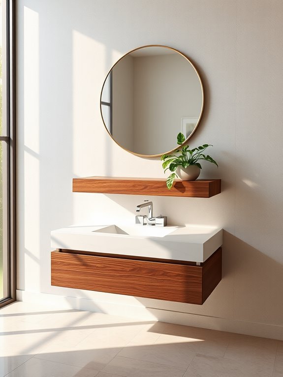 sleek modern bathroom elegance