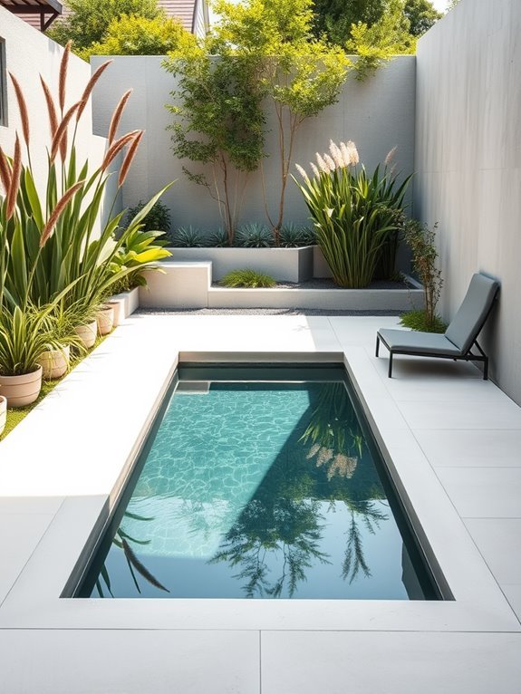 sleek modern outdoor oasis