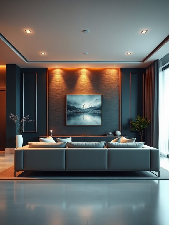 sleek recessed lighting design
