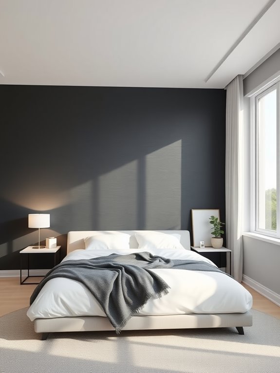sleek simple black and white