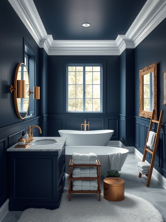 sophisticated dark blue shade