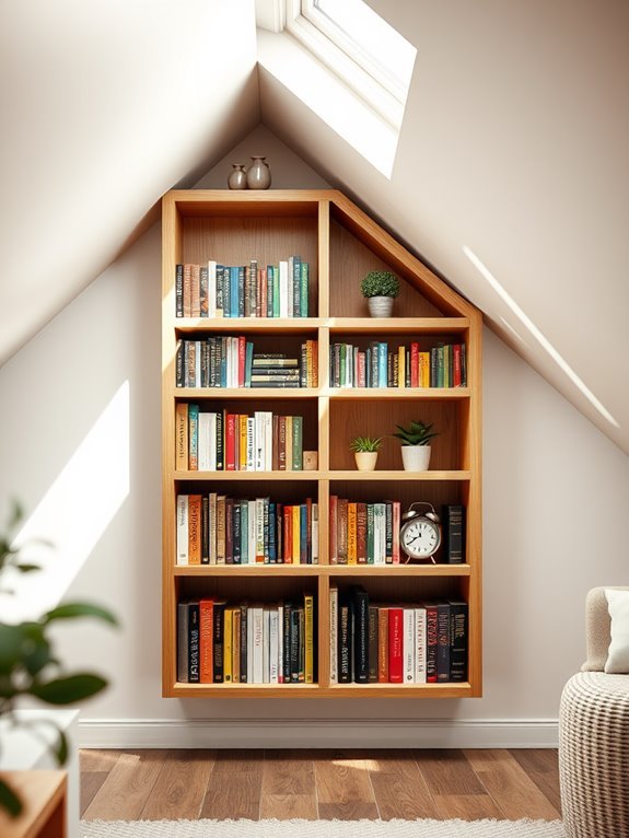 space saving bookshelf design