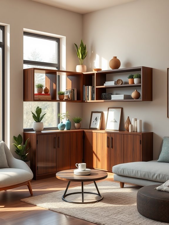 space saving corner shelves