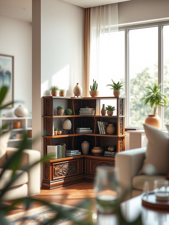 space saving corner storage