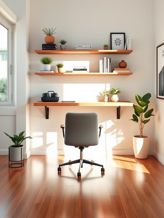 space saving wall desk