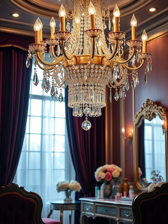 sparkling crystal light fixture