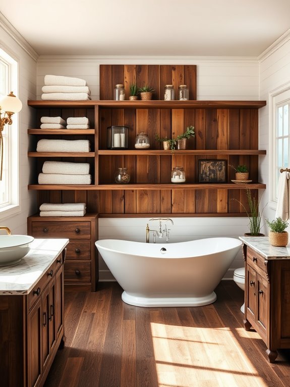 storage with open shelving