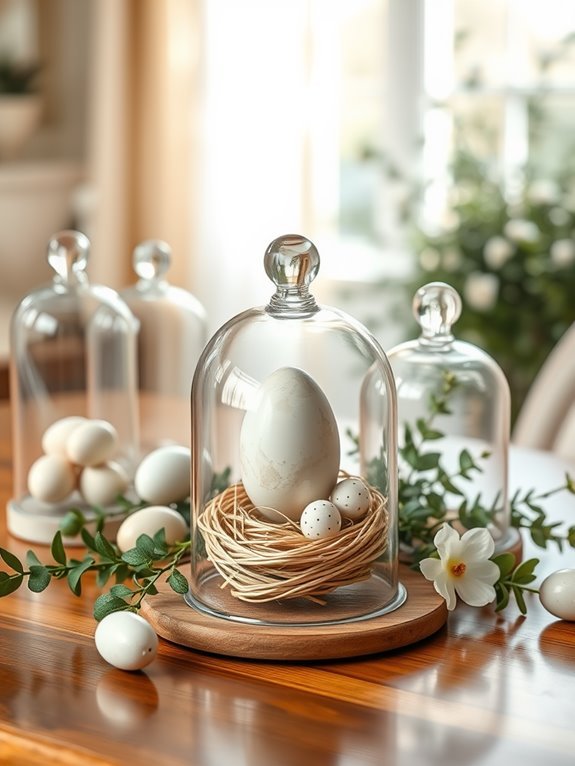 stylish glass dome showcases